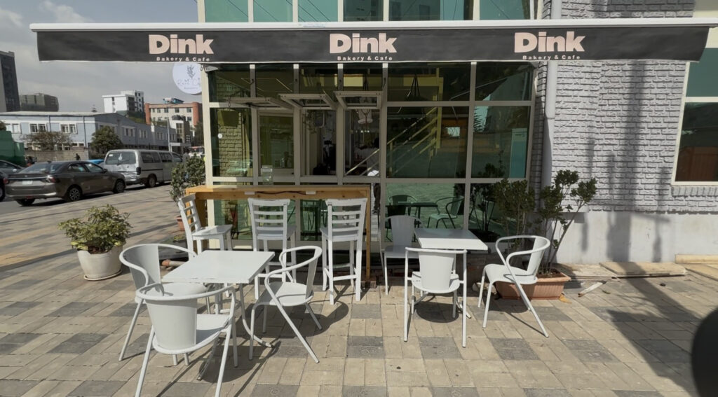 Outdoor seating area at Rare Coffee café featuring a welcoming atmosphere and premium coffee experience
